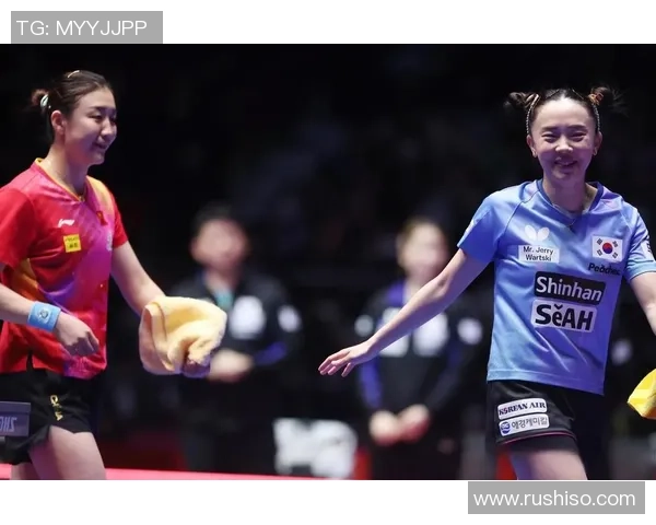 德国与韩国团体赛激战正酣谁能在乒乓球赛场上笑到最后